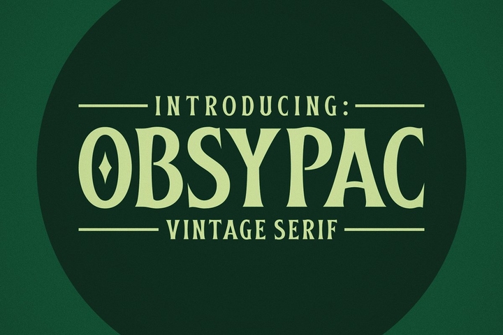 Beispiel einer Obsypac-Schriftart